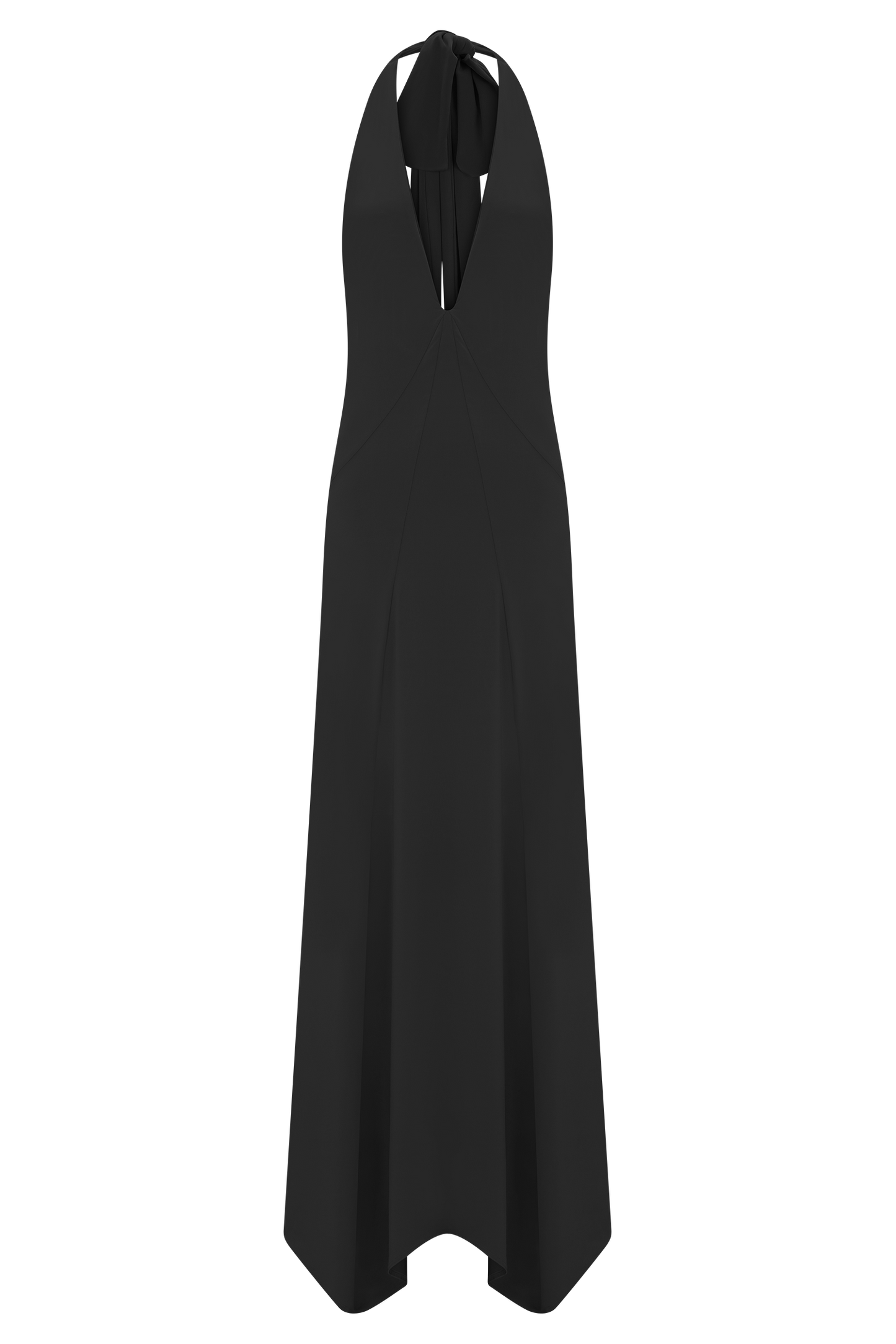 Vestido Maxi Slinky Juliet Con Bufanda - Negro
