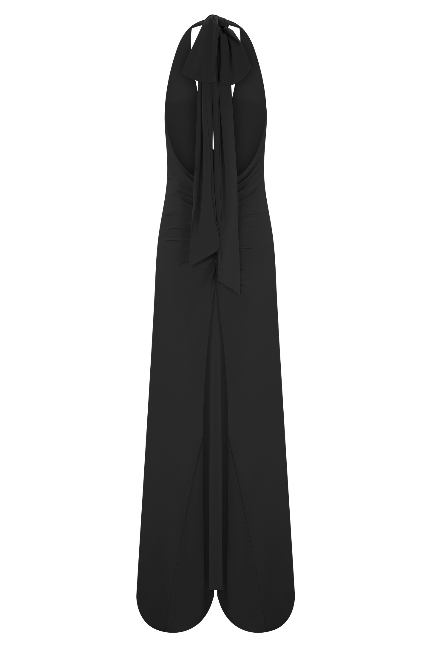 Vestido Maxi Slinky Juliet Con Bufanda - Negro