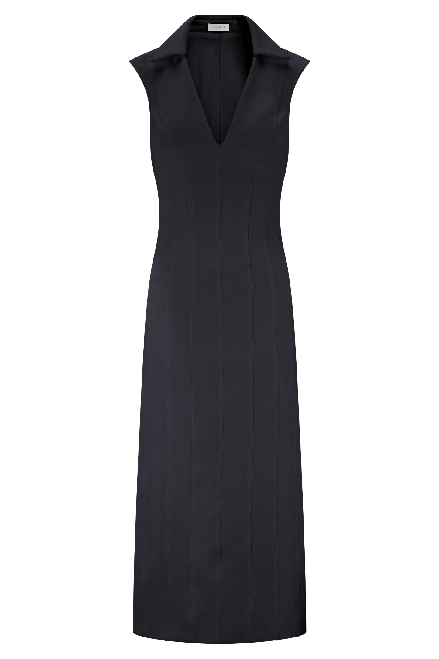 Vestido midi sin mangas Keagan - Negro