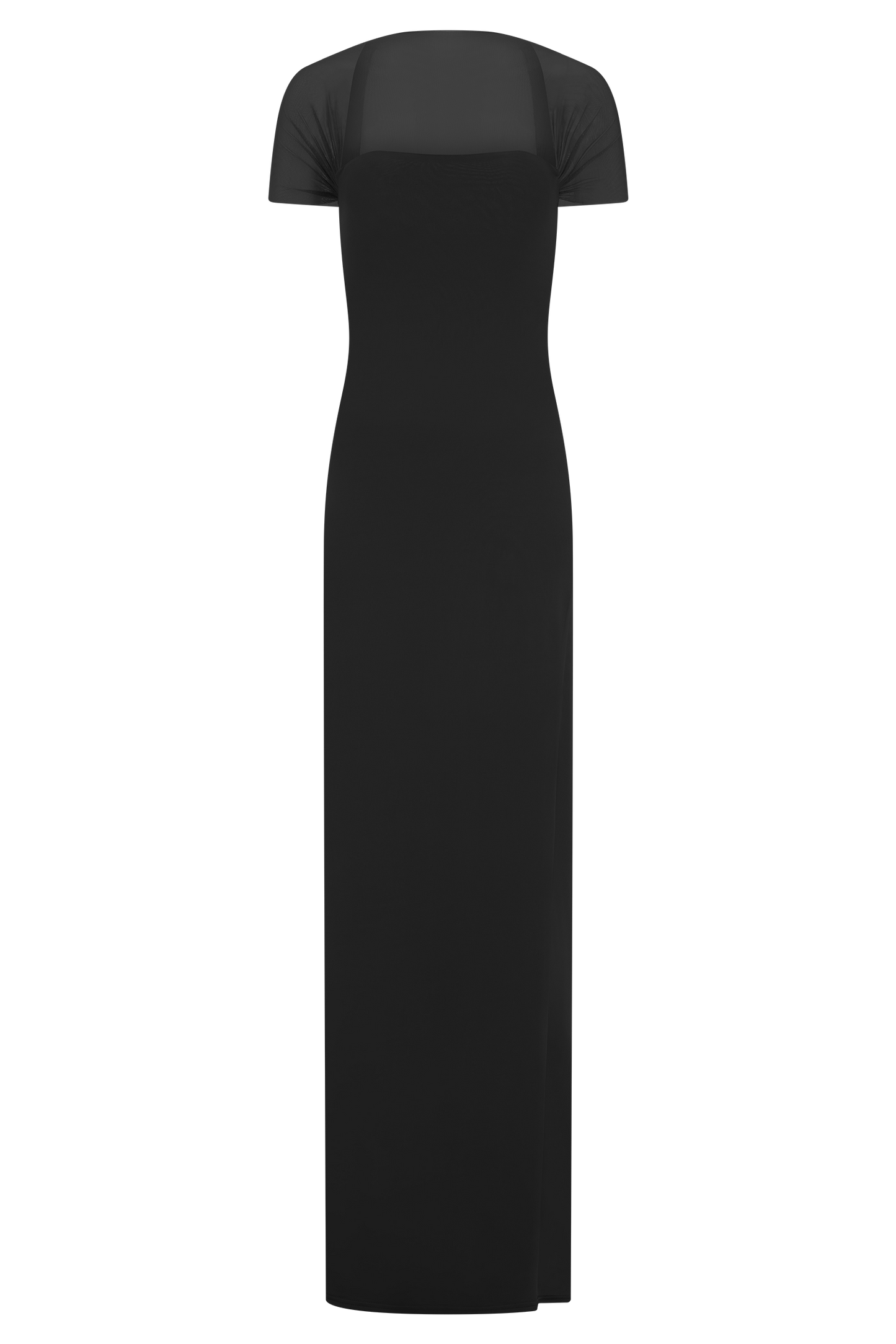 Vestido largo Wyatt Slinky y de malla - Negro
