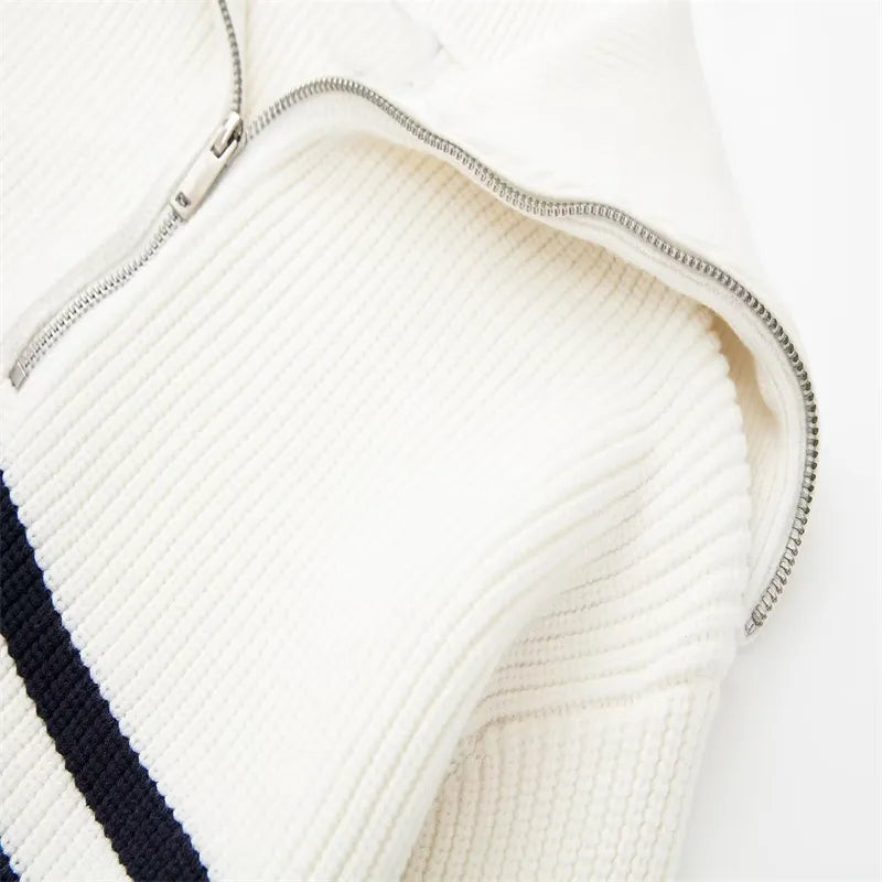 Lorance™ | Chaqueta con cremallera y rayas
