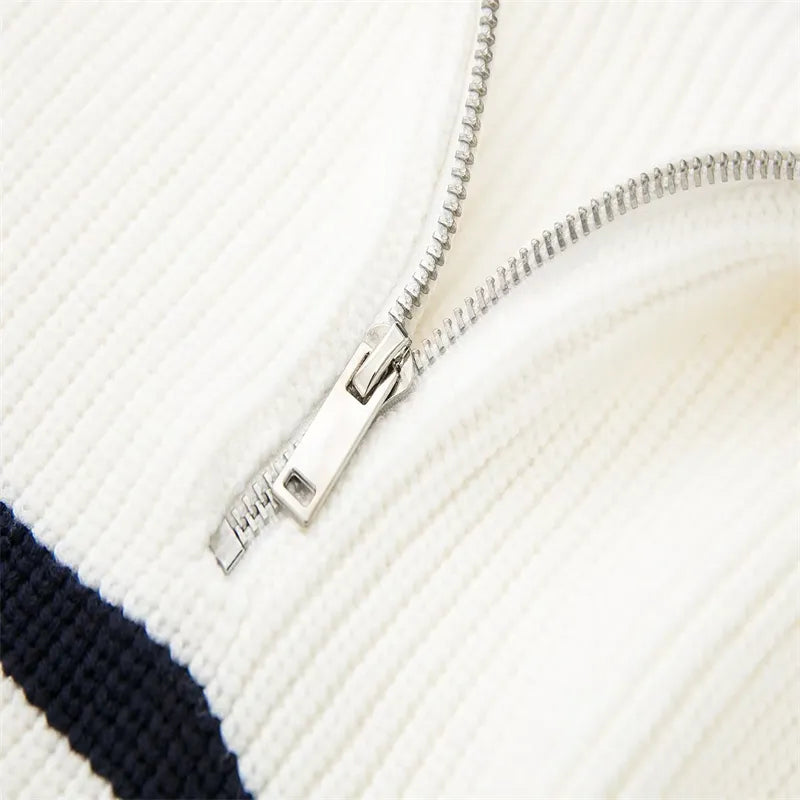 Lorance™ | Chaqueta con cremallera y rayas