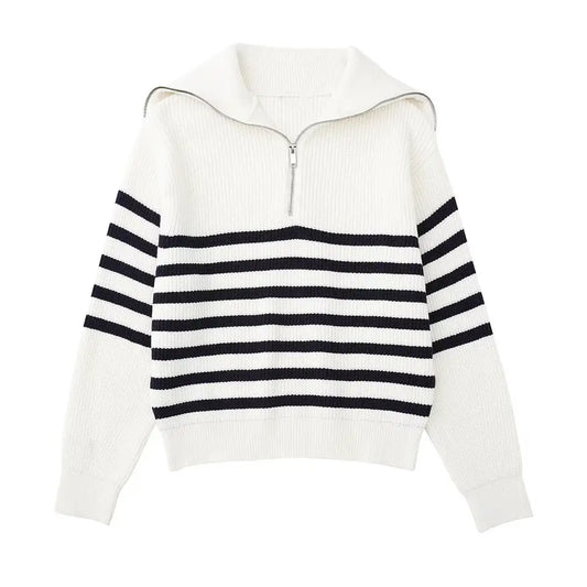 Lorance™ | Chaqueta con cremallera y rayas