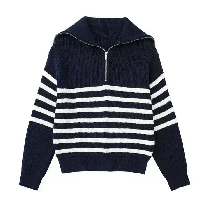 Lorance™ | Chaqueta con cremallera y rayas