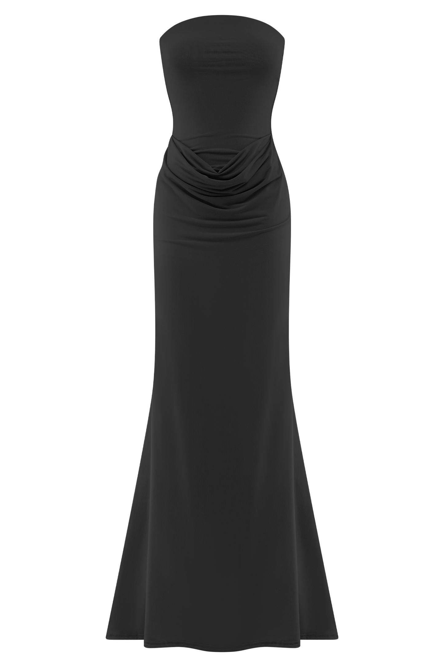 Vestido largo sin tirantes Madison Slinky - Negro