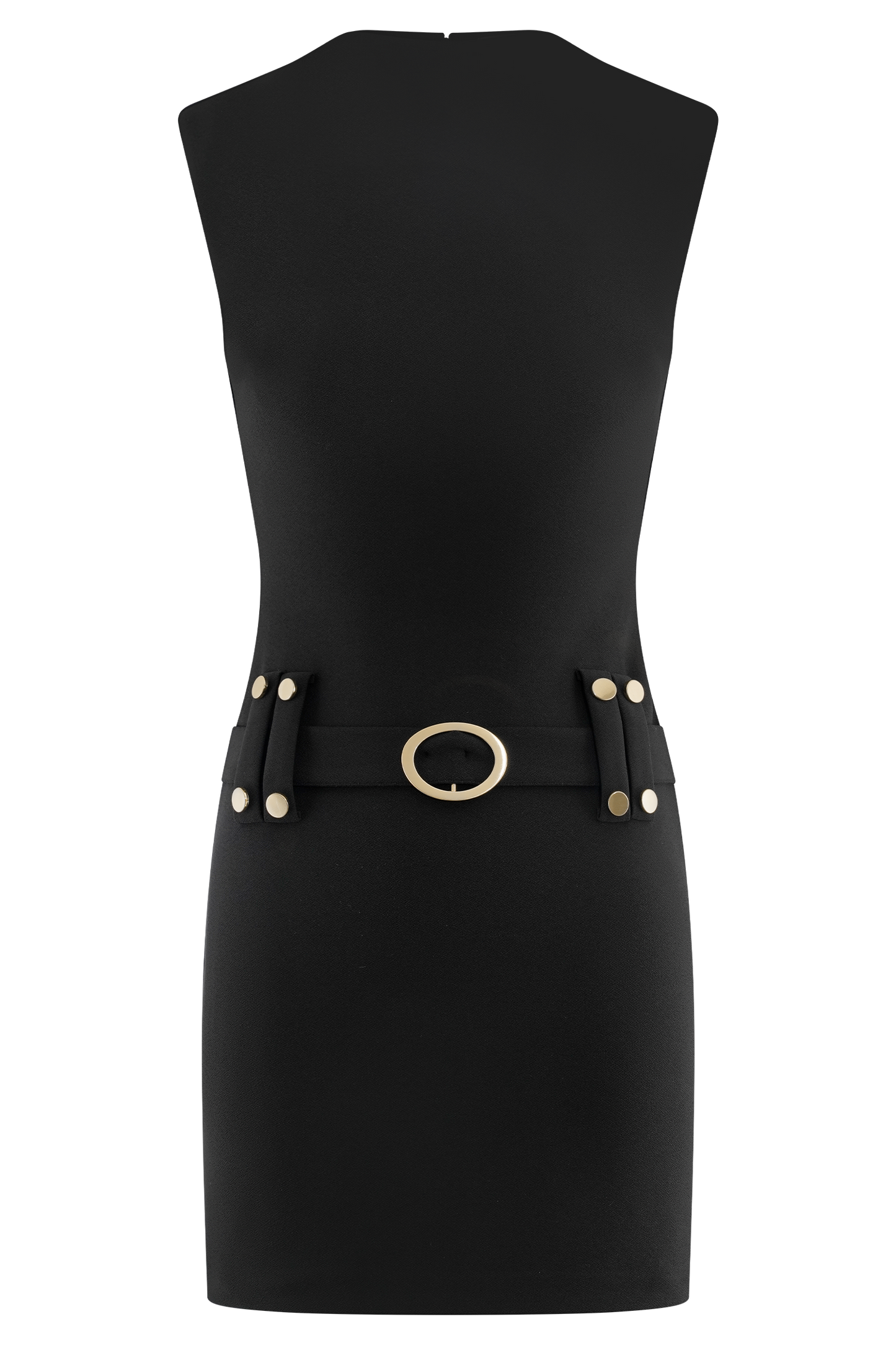 Vestido Mini de Crepé Stretch Scheana - Negro