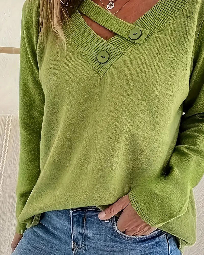 Camisa tipo polo de botones lisa