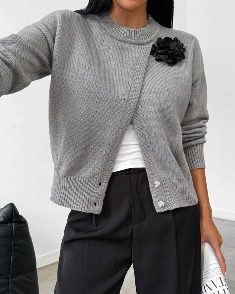 Camiseta de Tendencia con Dobladillo Hendido