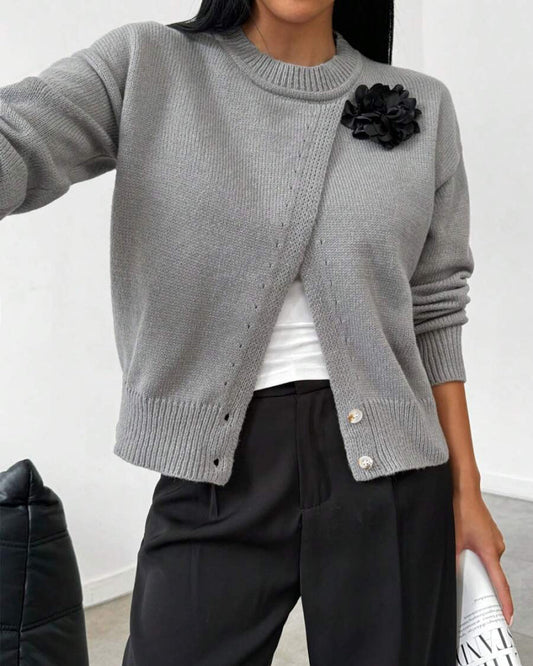 Camiseta de Tendencia con Dobladillo Hendido